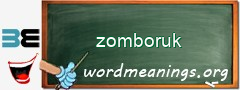 WordMeaning blackboard for zomboruk